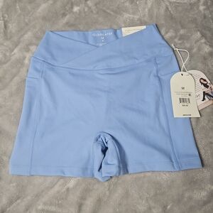 Blogilates Women's Light Blue Bike Shorts - Size M